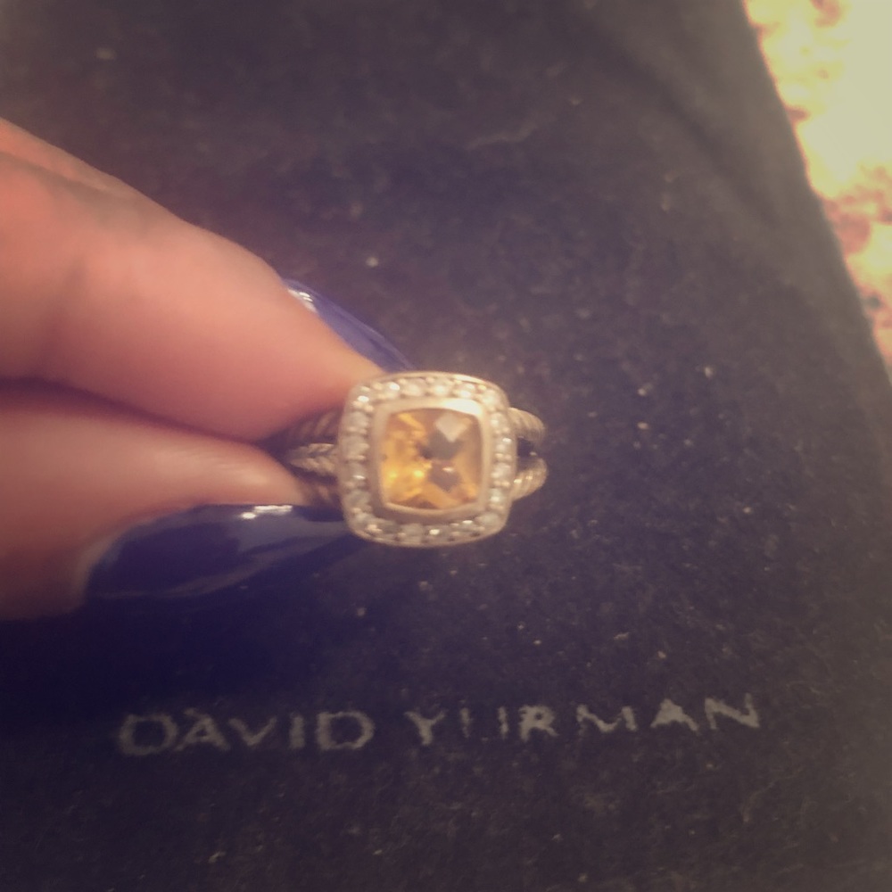 David Yurman Petite Albion Ring With Citrine Stone